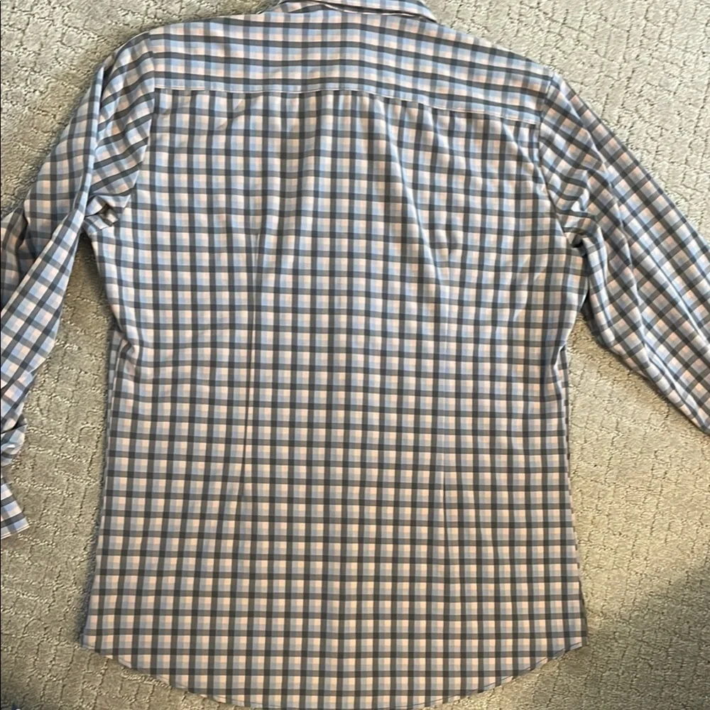 Mizzen+Main Blue, Light Pink and Grey Performance Dress Shirt Versatile Elegance - Picture 3 of 3